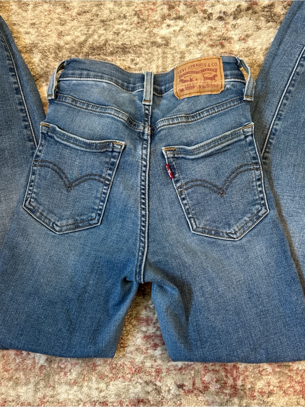 Levi's Blue Denim Jeans with Back Pocket Red Tab